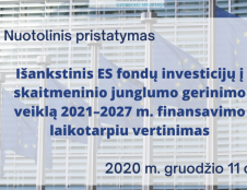 Kviečiame į Išankstinio ES fondų investicijų į skaitmeninio junglumo gerinimo veiklą 2021–2027 m. vertinimo pristatymą