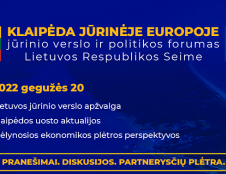 LR Seime organizuojamas jūrinio verslo ir politikos forumas