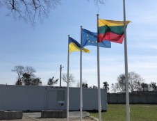 Lietuva Ukrainai perdavė mobiliąją gyvenvietę Borodyankoje